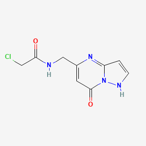 2-Chloro-N-[(7-oxo-1H-pyrazolo[1,5-a]pyrimidin-5-yl)methyl]acetamide