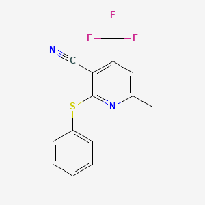 6-Methyl-2-(phenylsulfanyl)-4-(trifluoromethyl)nicotinonitrile