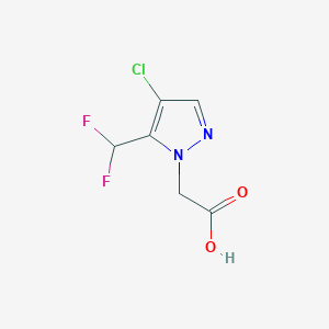 2-[4-Chloro-5-(difluoromethyl)pyrazol-1-yl]acetic acid