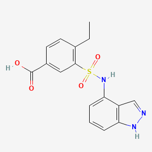 4-ethyl-3-[(1H-indazol-4-yl)sulfamoyl]benzoic acid