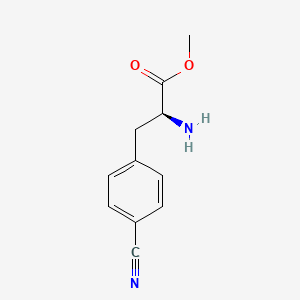 molecular formula C11H12N2O2 B2390612 METHYL (2S)-2-AMINO-3-(4-CYANOPHENYL)PROPANOATE CAS No. 272784-76-6
