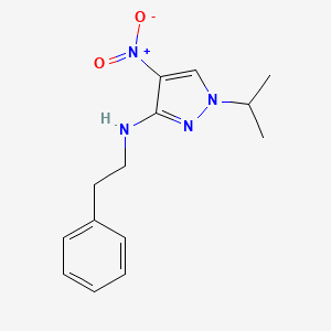 4-Nitro-N-(2-phenylethyl)-1-propan-2-ylpyrazol-3-amine