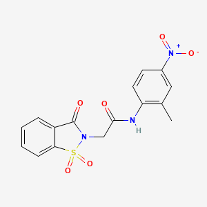 2-(1,1-dioxido-3-oxobenzo[d]isothiazol-2(3H)-yl)-N-(2-methyl-4-nitrophenyl)acetamide