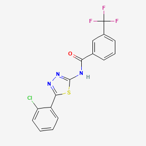 N-[5-(2-chlorophenyl)-1,3,4-thiadiazol-2-yl]-3-(trifluoromethyl)benzamide