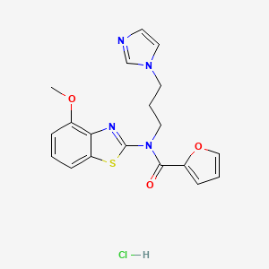 N-(3-(1H-imidazol-1-yl)propyl)-N-(4-methoxybenzo[d]thiazol-2-yl)furan-2-carboxamide hydrochloride