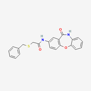 2-(benzylthio)-N-(11-oxo-10,11-dihydrodibenzo[b,f][1,4]oxazepin-2-yl)acetamide