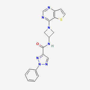 2-Phenyl-N-(1-thieno[3,2-d]pyrimidin-4-ylazetidin-3-yl)triazole-4-carboxamide