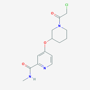 4-[1-(2-Chloroacetyl)piperidin-3-yl]oxy-N-methylpyridine-2-carboxamide