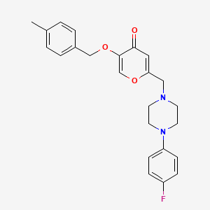 2-[[4-(4-Fluorophenyl)piperazin-1-yl]methyl]-5-[(4-methylphenyl)methoxy]pyran-4-one