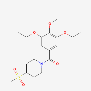 (4-(Methylsulfonyl)piperidin-1-yl)(3,4,5-triethoxyphenyl)methanone