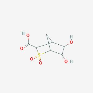 5,6-Dihydroxy-2,2-dioxo-2lambda6-thiabicyclo[2.2.1]heptane-3-carboxylic acid