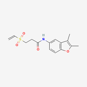 N-(2,3-Dimethyl-1-benzofuran-5-yl)-3-ethenylsulfonylpropanamide