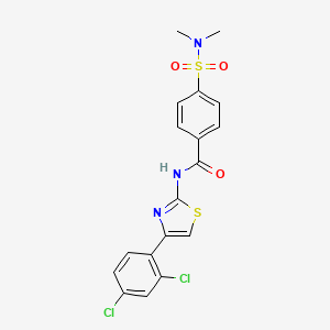 N-[4-(2,4-dichlorophenyl)-1,3-thiazol-2-yl]-4-(dimethylsulfamoyl)benzamide