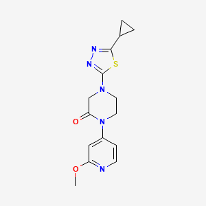 4-(5-Cyclopropyl-1,3,4-thiadiazol-2-yl)-1-(2-methoxypyridin-4-yl)piperazin-2-one