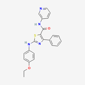2-((4-ethoxyphenyl)amino)-4-phenyl-N-(pyridin-3-yl)thiazole-5-carboxamide