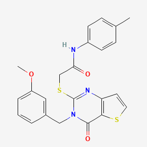 2-{[3-(3-methoxybenzyl)-4-oxo-3,4-dihydrothieno[3,2-d]pyrimidin-2-yl]sulfanyl}-N-(4-methylphenyl)acetamide