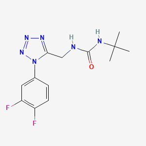 1-(tert-butyl)-3-((1-(3,4-difluorophenyl)-1H-tetrazol-5-yl)methyl)urea