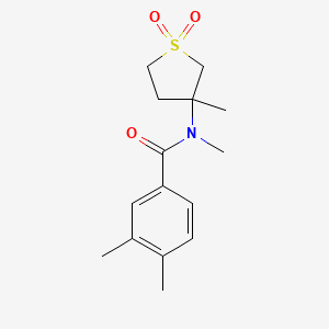 molecular formula C15H21NO3S B2390682 N,3,4-trimethyl-N-(3-methyl-1,1-dioxo-1lambda6-thiolan-3-yl)benzamide CAS No. 874788-65-5