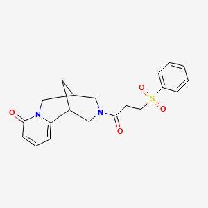 3-(3-(phenylsulfonyl)propanoyl)-3,4,5,6-tetrahydro-1H-1,5-methanopyrido[1,2-a][1,5]diazocin-8(2H)-one