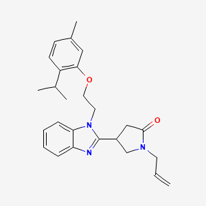 1-allyl-4-(1-(2-(2-isopropyl-5-methylphenoxy)ethyl)-1H-benzo[d]imidazol-2-yl)pyrrolidin-2-one