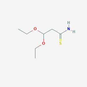 molecular formula C7H15NO2S B2390716 3,3-Diethoxypropanethioamide CAS No. 1378905-89-5