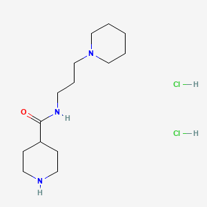 N-[3-(piperidin-1-yl)propyl]piperidine-4-carboxamide dihydrochloride