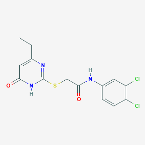molecular formula C14H13Cl2N3O2S B2390775 C14H13Cl2N3O2S CAS No. 899948-37-9