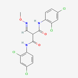 molecular formula C17H13Cl4N3O3 B2390783 N,N'-bis(2,4-dichlorophenyl)-2-[(1E)-(methoxyimino)methyl]propanediamide CAS No. 245039-43-4