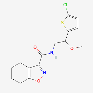 molecular formula C15H17ClN2O3S B2390833 N-[2-(5-chlorothiophen-2-yl)-2-methoxyethyl]-4,5,6,7-tetrahydro-1,2-benzoxazole-3-carboxamide CAS No. 2034598-64-4