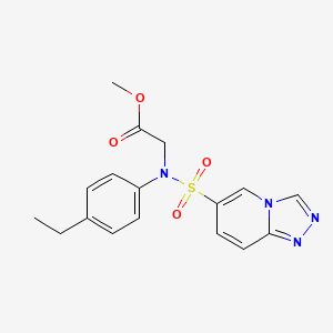molecular formula C17H18N4O4S B2390885 methyl 2-[N-(4-ethylphenyl)[1,2,4]triazolo[4,3-a]pyridine-6-sulfonamido]acetate CAS No. 1251693-78-3
