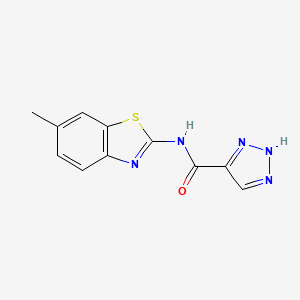 molecular formula C11H9N5OS B2390890 N-(6-methylbenzo[d]thiazol-2-yl)-1H-1,2,3-triazole-5-carboxamide CAS No. 1467019-01-7