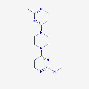 molecular formula C15H21N7 B2390892 N,N-dimethyl-4-[4-(2-methylpyrimidin-4-yl)piperazin-1-yl]pyrimidin-2-amine CAS No. 2415602-10-5