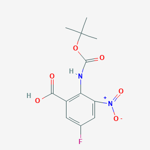 B2390944 5-Fluoro-2-[(2-methylpropan-2-yl)oxycarbonylamino]-3-nitrobenzoic acid CAS No. 2248401-75-2