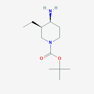 molecular formula C12H24N2O2 B2390960 Tert-butyl (3R,4S)-4-amino-3-ethylpiperidine-1-carboxylate CAS No. 1932206-32-0