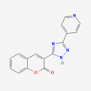 molecular formula C16H10N4O2 B2390970 Chromen-2-one, 3-(5-pyridin-4-yl-4H-[1,2,4]triazol-3-yl)- CAS No. 325804-83-9