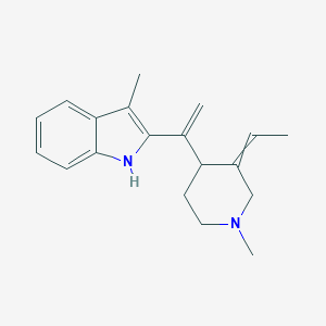 molecular formula C18H20N2S B239099 2-[1-(3-Ethylidene-1-methyl-4-piperidinyl)vinyl]-3-methyl-1H-indole CAS No. 1850-33-5