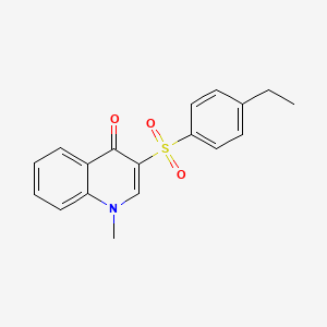 molecular formula C18H17NO3S B2391022 3-(4-Ethylphenyl)sulfonyl-1-methylquinolin-4-one CAS No. 899215-09-9