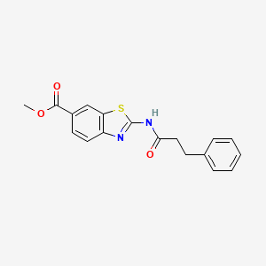 Methyl 2-(3-phenylpropanamido)benzo[d]thiazole-6-carboxylate
