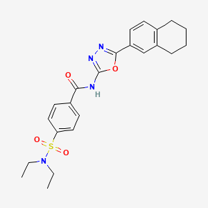 4-(diethylsulfamoyl)-N-[5-(5,6,7,8-tetrahydronaphthalen-2-yl)-1,3,4-oxadiazol-2-yl]benzamide