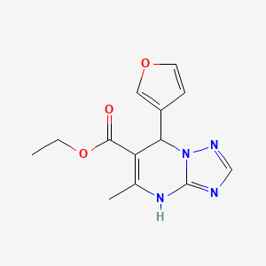 Ethyl 7-(furan-3-yl)-5-methyl-4,7-dihydro-[1,2,4]triazolo[1,5-a]pyrimidine-6-carboxylate