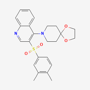 8-[3-(3,4-Dimethylphenyl)sulfonylquinolin-4-yl]-1,4-dioxa-8-azaspiro[4.5]decane