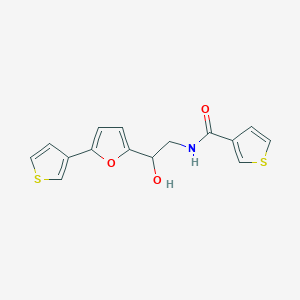 molecular formula C15H13NO3S2 B2391074 N-(2-hydroxy-2-(5-(thiophen-3-yl)furan-2-yl)ethyl)thiophene-3-carboxamide CAS No. 2034251-49-3