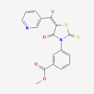 (E)-methyl 3-(4-oxo-5-(pyridin-3-ylmethylene)-2-thioxothiazolidin-3-yl)benzoate