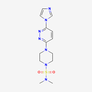 4-(6-(1H-imidazol-1-yl)pyridazin-3-yl)-N,N-dimethylpiperazine-1-sulfonamide