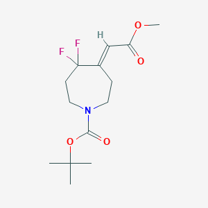 Tert-butyl (5E)-4,4-difluoro-5-(2-methoxy-2-oxoethylidene)azepane-1-carboxylate