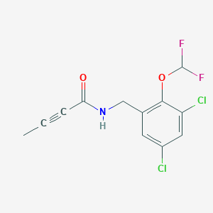 N-{[3,5-dichloro-2-(difluoromethoxy)phenyl]methyl}but-2-ynamide