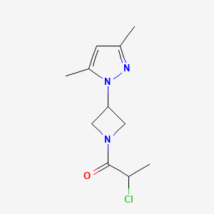 2-Chloro-1-[3-(3,5-dimethylpyrazol-1-yl)azetidin-1-yl]propan-1-one