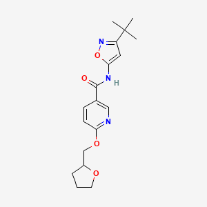 N-(3-(tert-butyl)isoxazol-5-yl)-6-((tetrahydrofuran-2-yl)methoxy)nicotinamide
