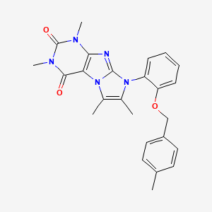 1,3,6,7-tetramethyl-8-(2-((4-methylbenzyl)oxy)phenyl)-1H-imidazo[2,1-f]purine-2,4(3H,8H)-dione