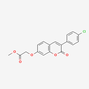 molecular formula C18H13ClO5 B2391133 Methyl 2-[3-(4-chlorophenyl)-2-oxochromen-7-yl]oxyacetate CAS No. 713500-75-5